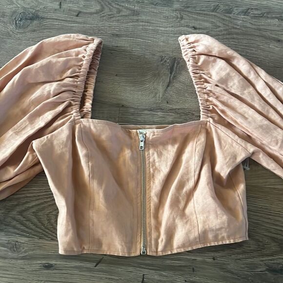 NICHOLAS linen crop top - Picture 2 of 4